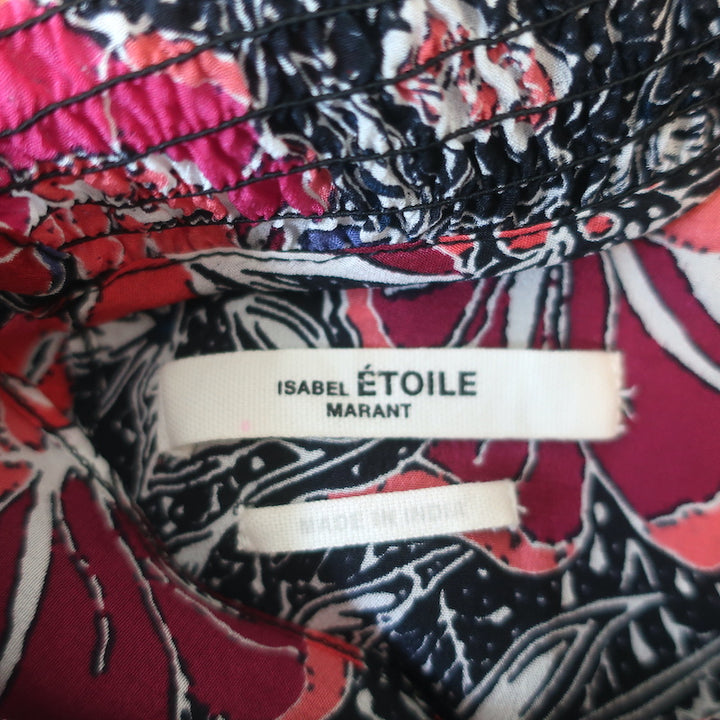 Isabel Marant Etoile Asymmetrical Midi Dress Yescott Floral Print Silk Size 36