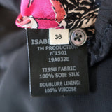 Isabel Marant Etoile Asymmetrical Midi Dress Yescott Floral Print Silk Size 36