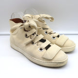 Derek Lam Lace-Up High Top Sneakers Serena Ivory Suede Size 37