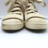 Derek Lam Lace-Up High Top Sneakers Serena Ivory Suede Size 37