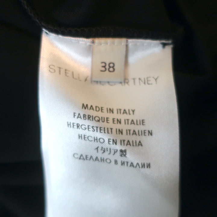 Stella McCartney Crochet-Paneled Mini Dress Black Stretch Jersey Size 38
