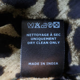 Isabel Marant Etoile Ruched Blouse Caja Olive Leopard Print Size 38 Short Sleeve