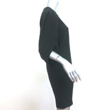 Stella McCartney Petal Sleeve Shift Dress Black Stretch Crepe Size 38