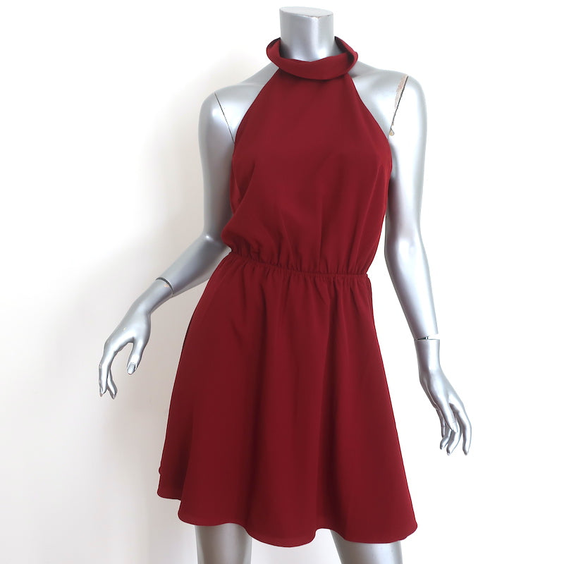 Haute Hippie Asymmetric-Back Mini Dress Wine Size Extra Small New Haute Hippie Asymmetric-Back Mini Dress Wine Size Extra Small New