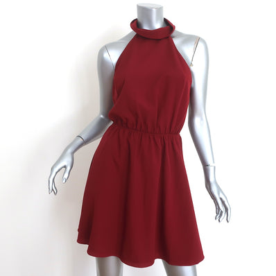 Haute Hippie Asymmetric-Back Mini Dress Wine Size Extra Small NEW