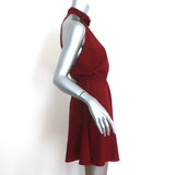 Haute Hippie Asymmetric-Back Mini Dress Wine Size Extra Small NEW
