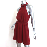 Haute Hippie Asymmetric-Back Mini Dress Wine Size Extra Small NEW