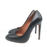 Alaia Pumps Black Leather Size 36.5 Almond Toe Heels