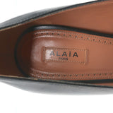 Alaia Pumps Black Leather Size 36.5 Almond Toe Heels