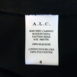 A.L.C. Tank Top Renne Black Floral Print Silk Size 4