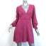 HONORINE Mini Dress Gaia Raspberry Linen Size Small Long Sleeve V-Neck NEW