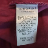 HONORINE Mini Dress Gaia Raspberry Linen Size Small Long Sleeve V-Neck NEW