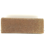 Rene Caovilla Crystal-Embellished Rectangular Clutch Gold Small Shoulder Bag