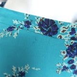 Veronica Beard Serence Tiered Maxi Skirt Turquoise Floral Print Silk Size 0