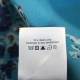 Veronica Beard Serence Tiered Maxi Skirt Turquoise Floral Print Silk Size 0