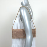 Rene Caovilla Crystal-Embellished Rectangular Clutch Gold Small Shoulder Bag