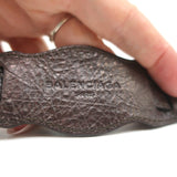 Balenciaga Arena Giant Bracelet Dark Brown Leather Gold Hardware