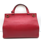 Gucci GG Marmont Small Top Handle Bag Red Grained Leather Crossbody