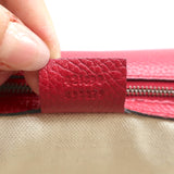 Gucci GG Marmont Small Top Handle Bag Red Grained Leather Crossbody