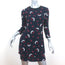 A.L.C. Mini Dress Tordi Midnight Printed Silk Crepe Size 2