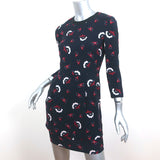 A.L.C. Mini Dress Tordi Midnight Printed Silk Crepe Size 2