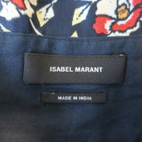 Isabel Marant One Shoulder Mini Dress Ricco Navy Floral Print Silk Size 40