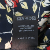 Isabel Marant One Shoulder Mini Dress Ricco Navy Floral Print Silk Size 40