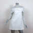 Self-Portrait Long Sleeve Ruffle Mini Dress White Lace-Trim Crepe Size US 4