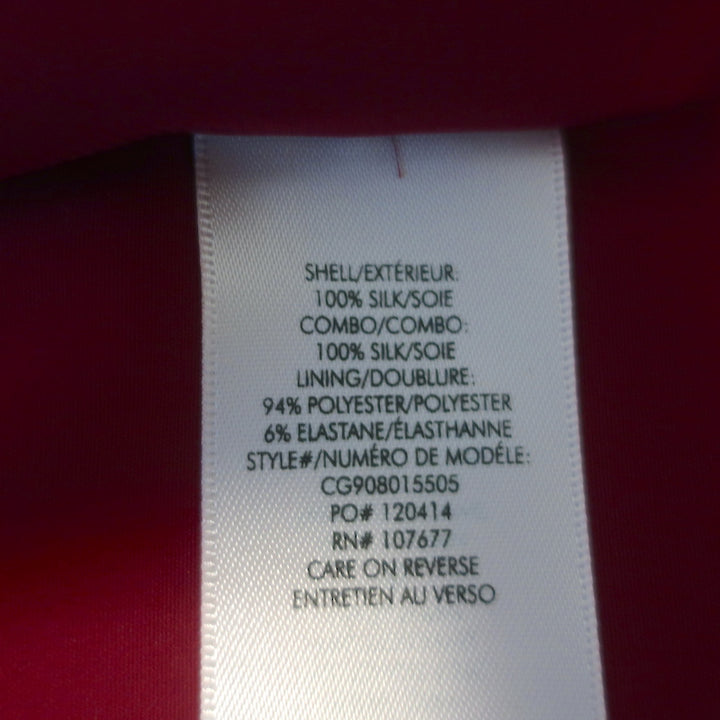 Alice + Olivia Gown Mariana Red Ruffled Silk Size 4 Asymmetric Maxi Dress