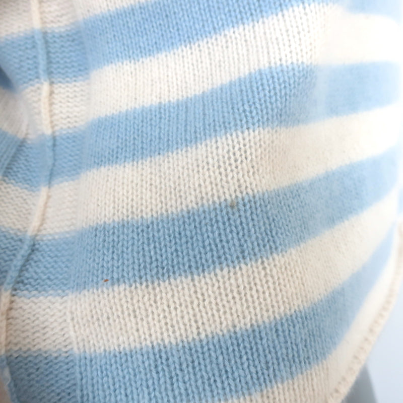 360 Cashmere Sweater Nariko Blue/White Stripe Size Extra Small