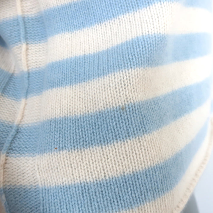 360 Cashmere Sweater Nariko Blue/White Stripe Size Extra Small
