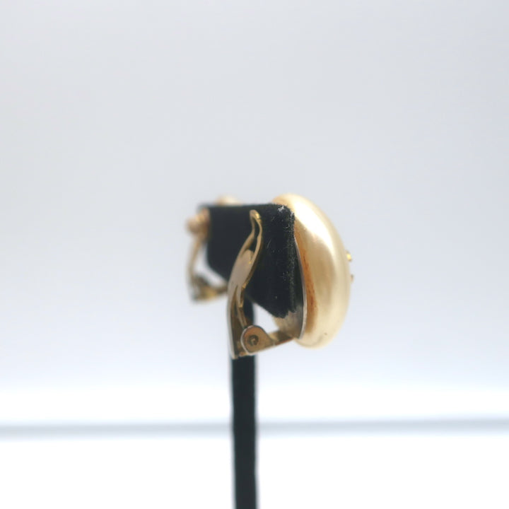 Vintage Chanel 1989 Faux Pearl CC Button Earrings