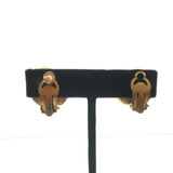 Vintage Chanel 1989 Faux Pearl CC Button Earrings