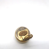Vintage Chanel 1989 Faux Pearl CC Button Earrings