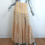 Veronica Beard Maxi Skirt Serence Yellow Metallic Stripe Cotton Size Extra Small