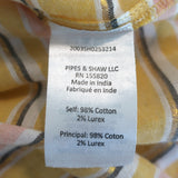 Veronica Beard Maxi Skirt Serence Yellow Metallic Stripe Cotton Size Extra Small