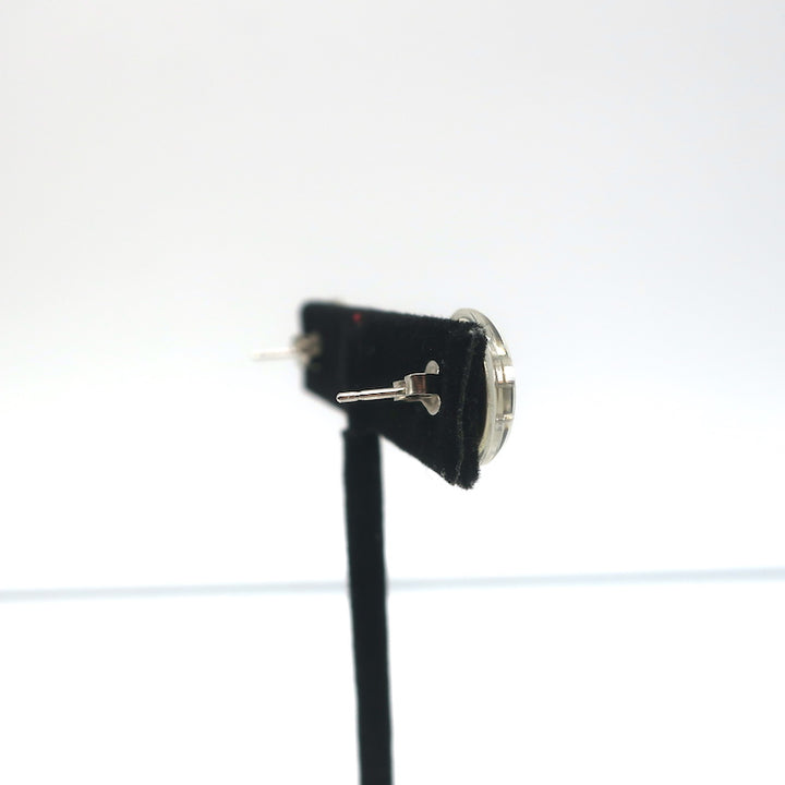 Chanel 99C Coco Mark Clear CC Button Earrings