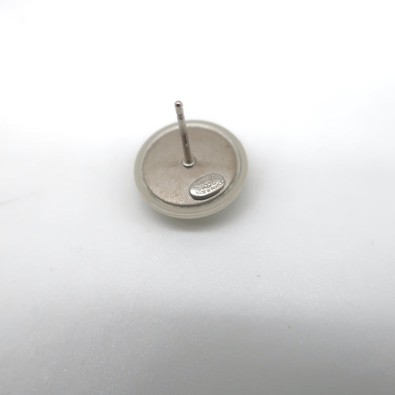 Chanel 99C Coco Mark Clear CC Button Earrings