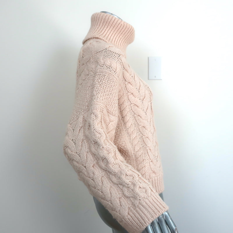 Isabel Marant Etoile Turtleneck Sweater Ingrid Ecru Cable Knit Size 36