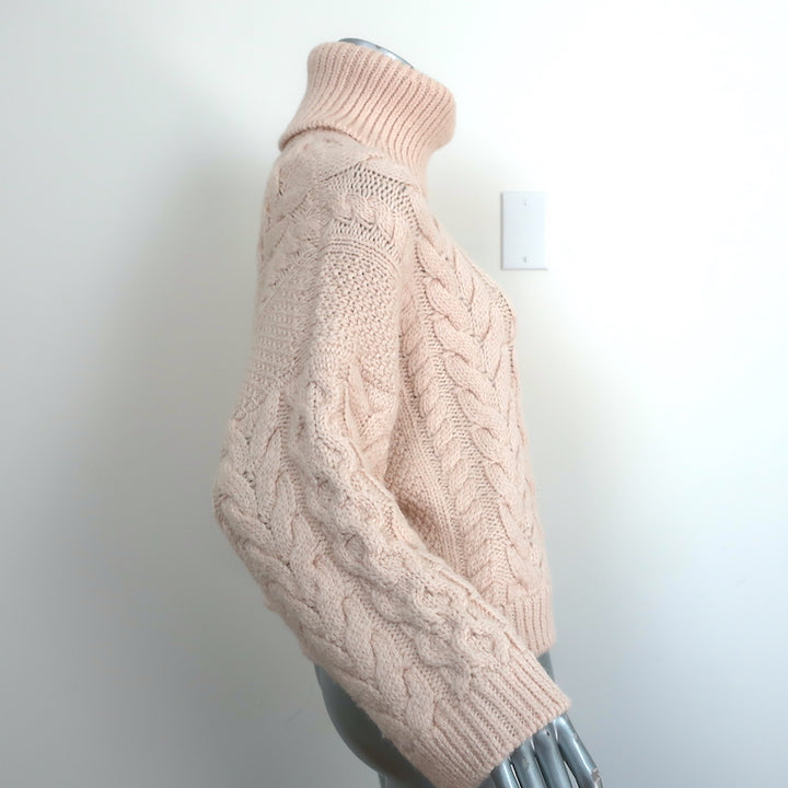Isabel Marant Etoile Turtleneck Sweater Ingrid Ecru Cable Knit Size 36