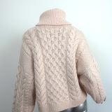 Isabel Marant Etoile Turtleneck Sweater Ingrid Ecru Cable Knit Size 36