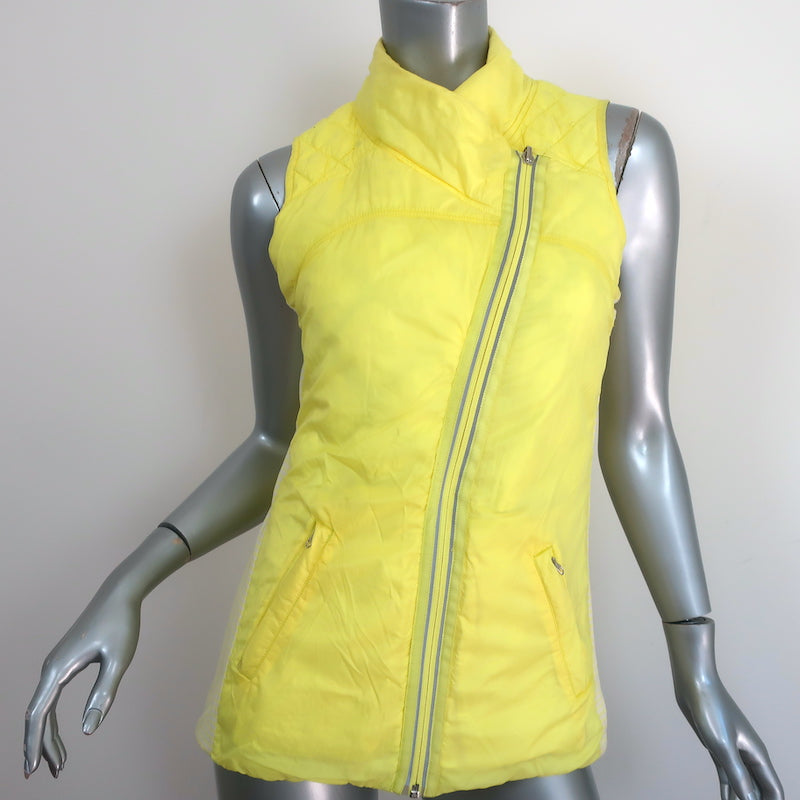 Lululemon What The Fluff Reversible Down Vest Clarity Yellow Size 6 –  Celebrity Owned