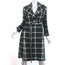 Karen Millen Windowpane Plaid Coat Black Wool-Blend Size US 2