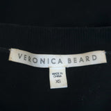 Veronica Beard Adler Mixed Media Sweater Black/Leopard Size Extra Small