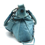Balenciaga Classic First Bag Turquoise Leather Small Shoulder Bag
