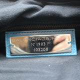 Balenciaga Classic First Bag Turquoise Leather Small Shoulder Bag