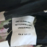 Ulla Johnson Ruffle Top Flora Black Floral Print Silk Size 4 Cap Sleeve Blouse