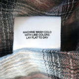 A Shirt Thing Penelope Ruffle Top White/Burgundy Plaid Gauze Size Small