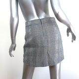 Veronica Beard Mini Skirt Fisher Navy/Multi Linen-Cotton Houndstooth Size 2 NEW