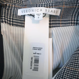 Veronica Beard Mini Skirt Fisher Navy/Multi Linen-Cotton Houndstooth Size 2 NEW